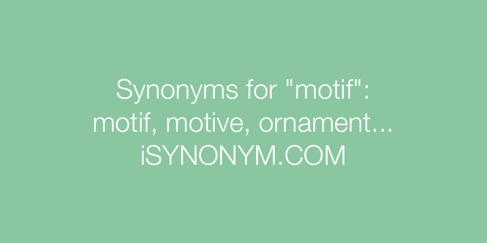 Synonyms motif