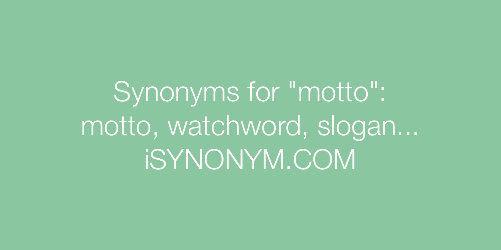 Synonyms motto