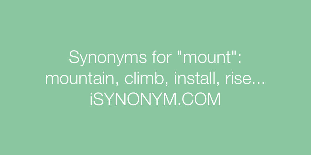 Synonyms mount