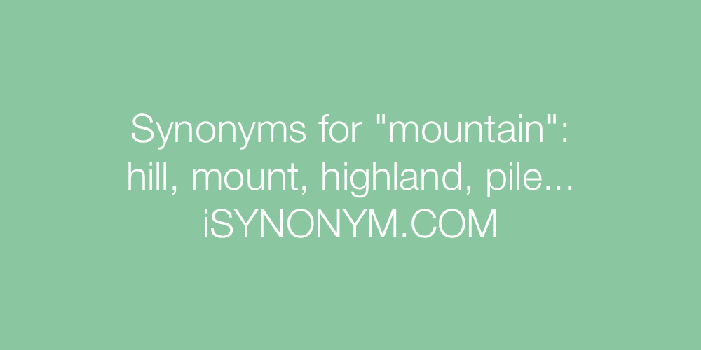 Synonyms mountain
