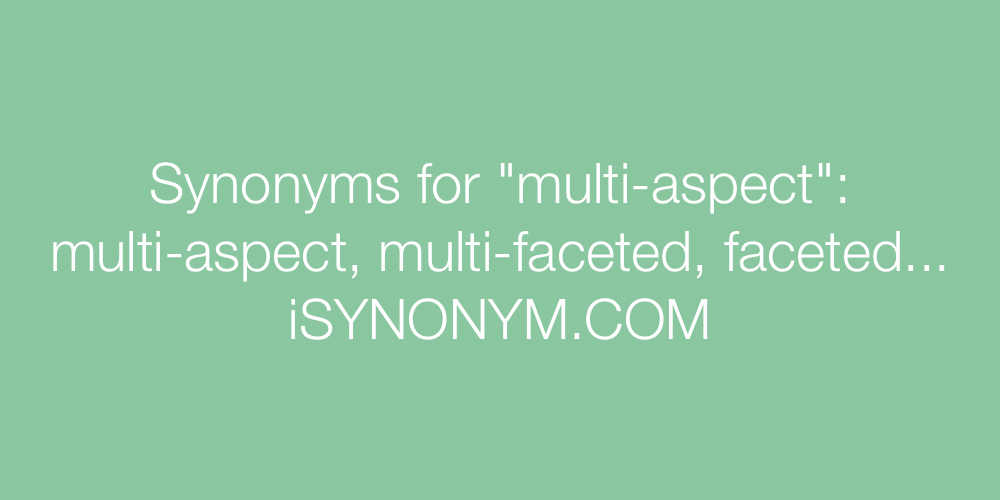 Synonyms multi-aspect