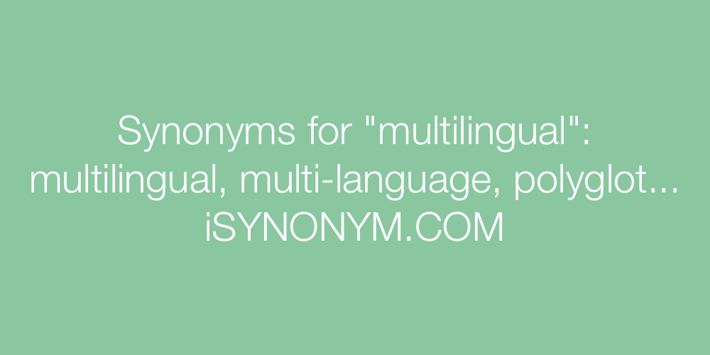 Synonyms multilingual