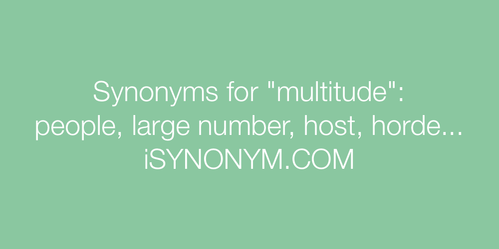 Synonyms multitude