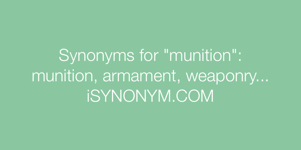 Synonyms munition