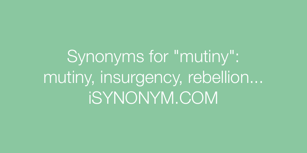 Synonyms mutiny