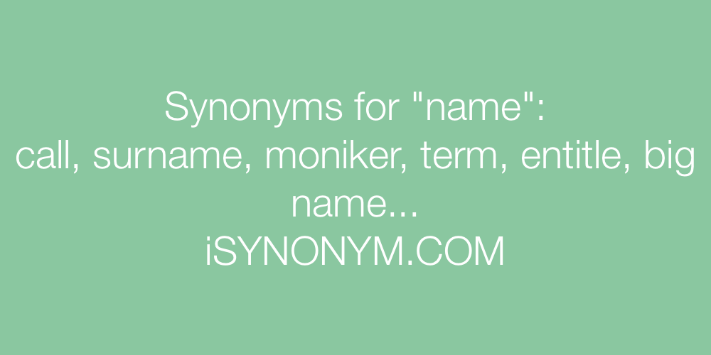 Synonyms name