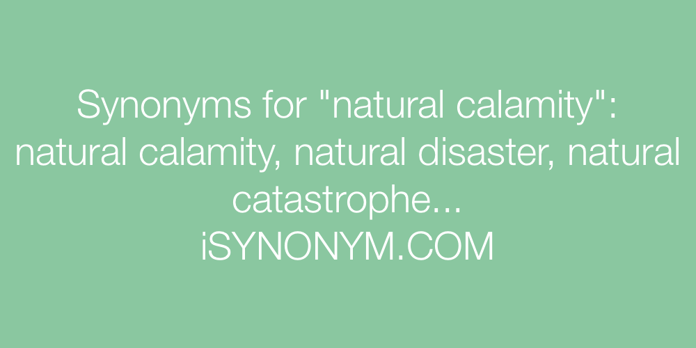 Synonyms natural calamity
