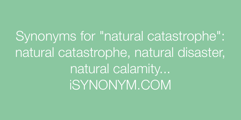 Synonyms natural catastrophe
