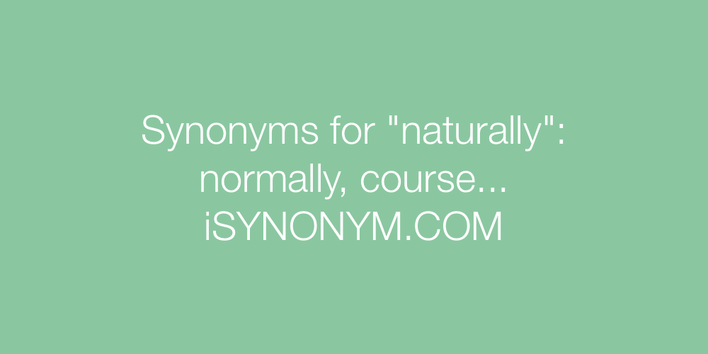 Synonyms naturally