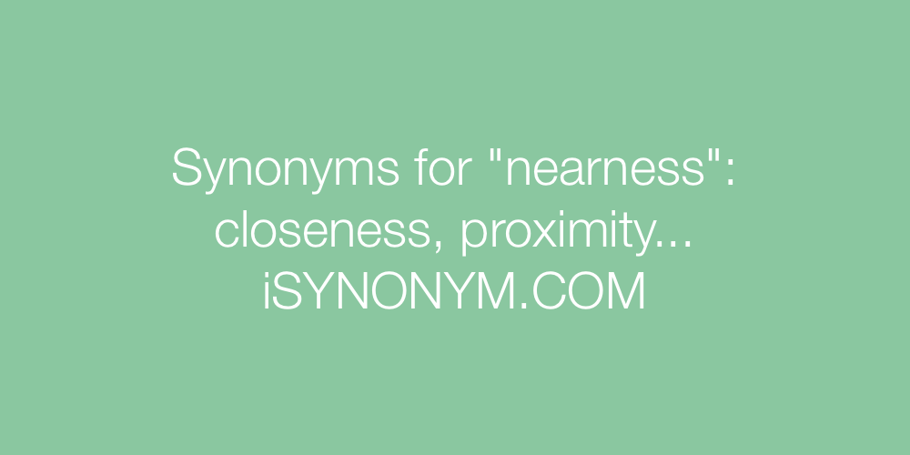 Synonyms nearness