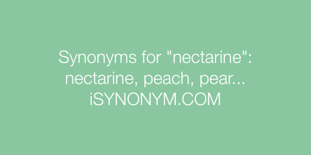 Synonyms nectarine