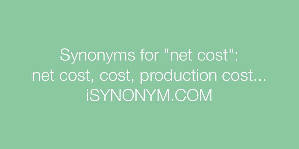 Synonyms net cost