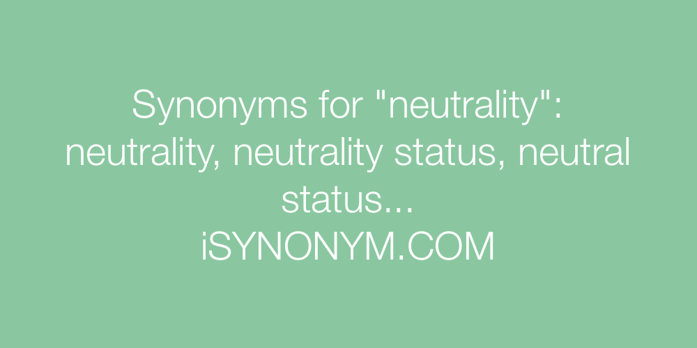 Synonyms neutrality