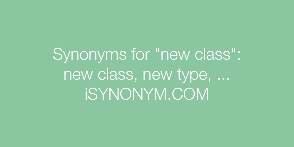 Synonyms new class