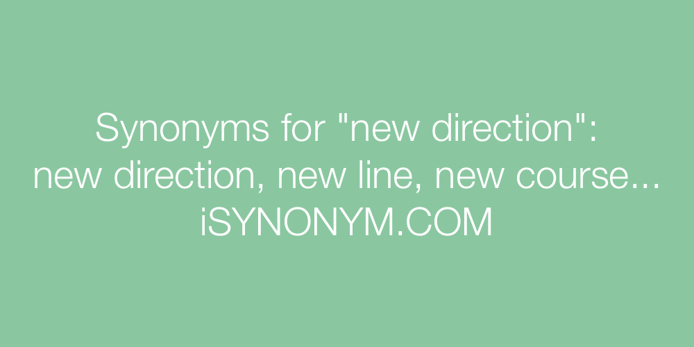 Synonyms new direction