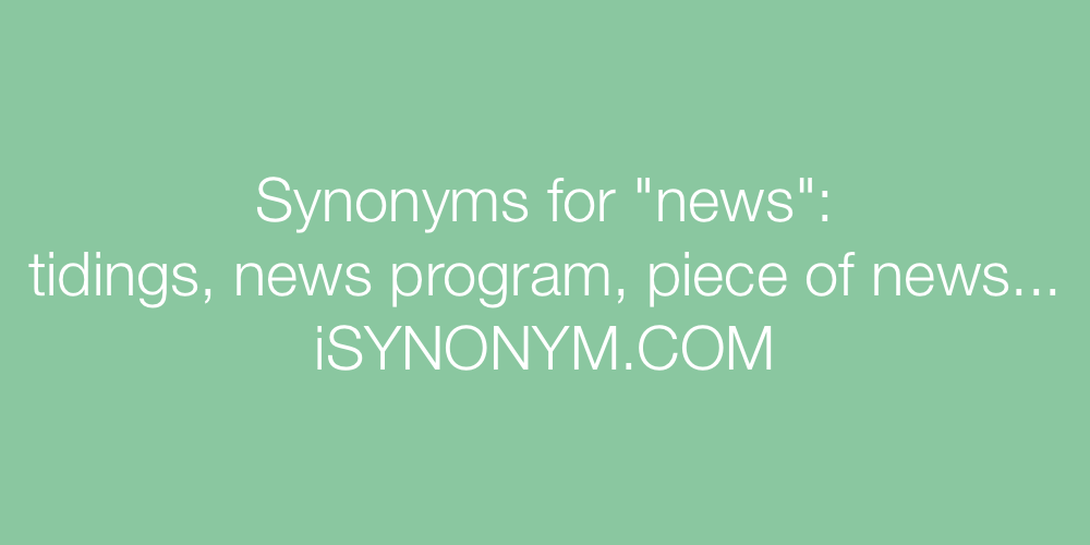 Synonyms news