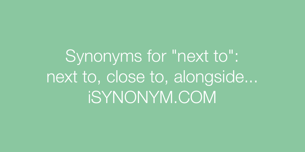 Synonyms next to