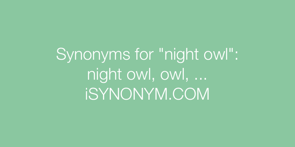 Synonyms night owl