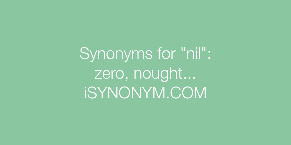 Synonyms nil