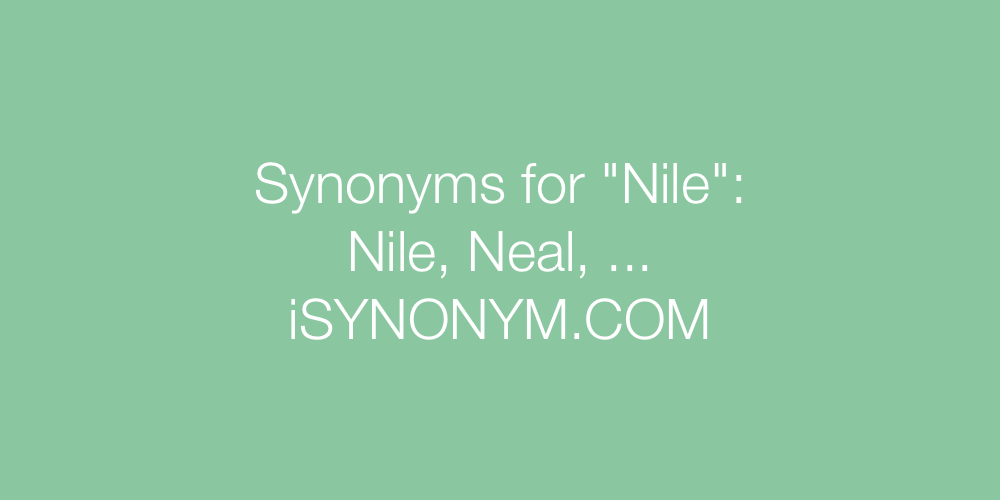 Synonyms Nile