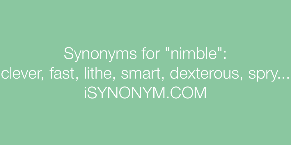 Synonyms nimble