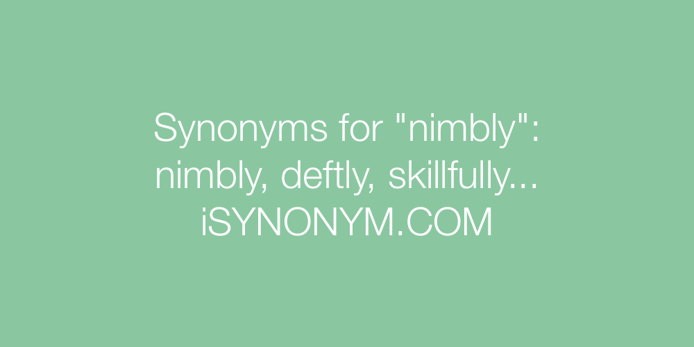 Synonyms nimbly