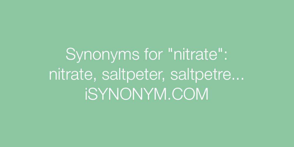 Synonyms nitrate