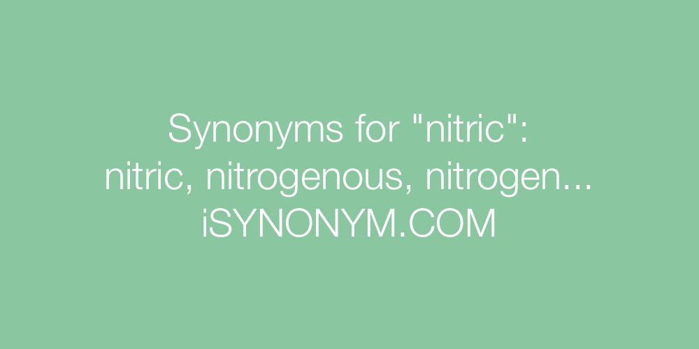 Synonyms nitric