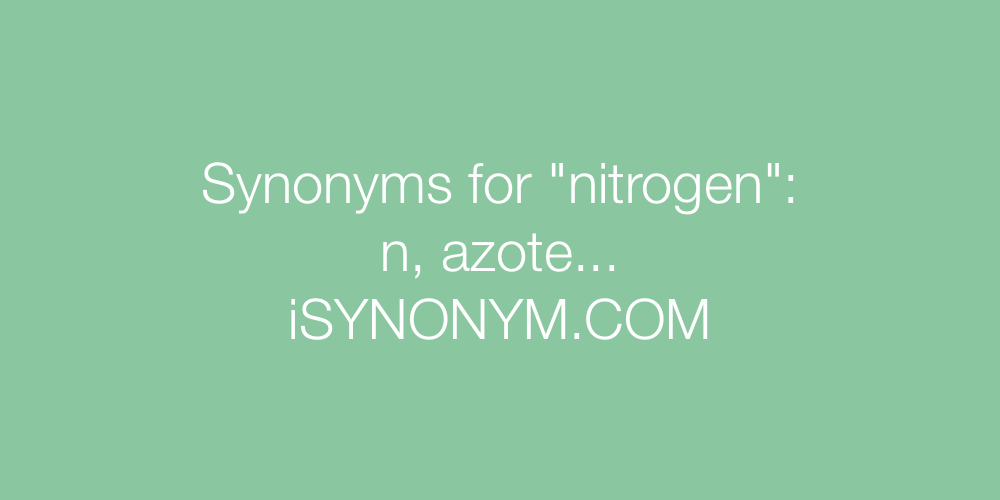 Synonyms nitrogen