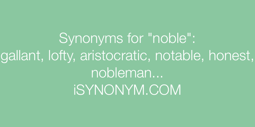 Synonyms noble
