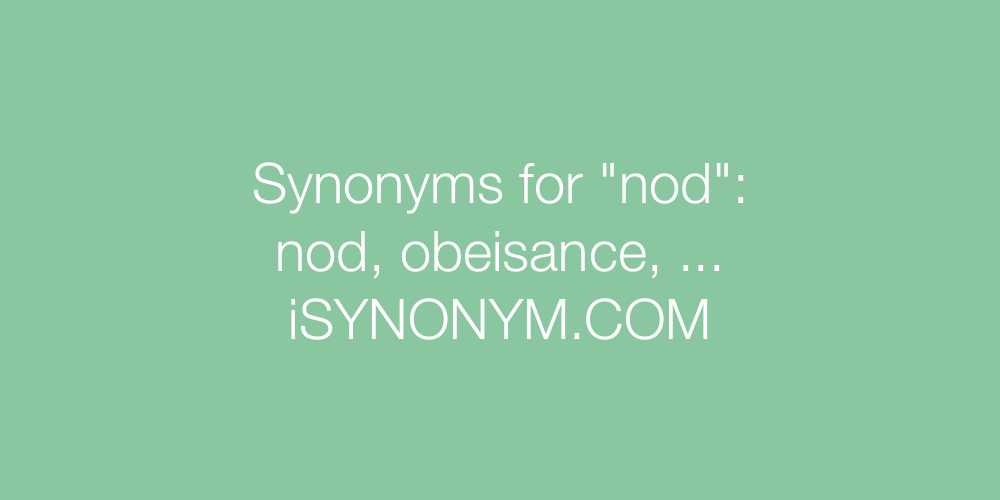 Synonyms nod