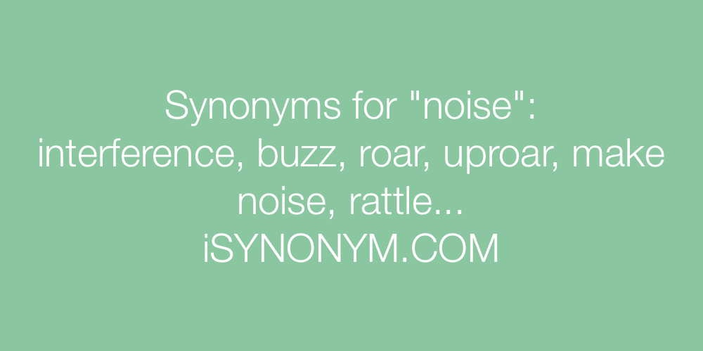 Synonyms noise