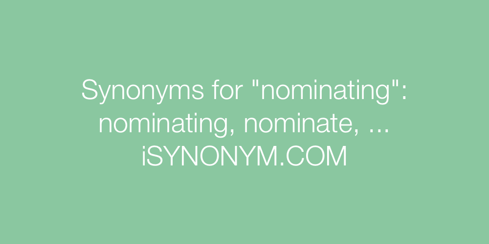 Synonyms nominating