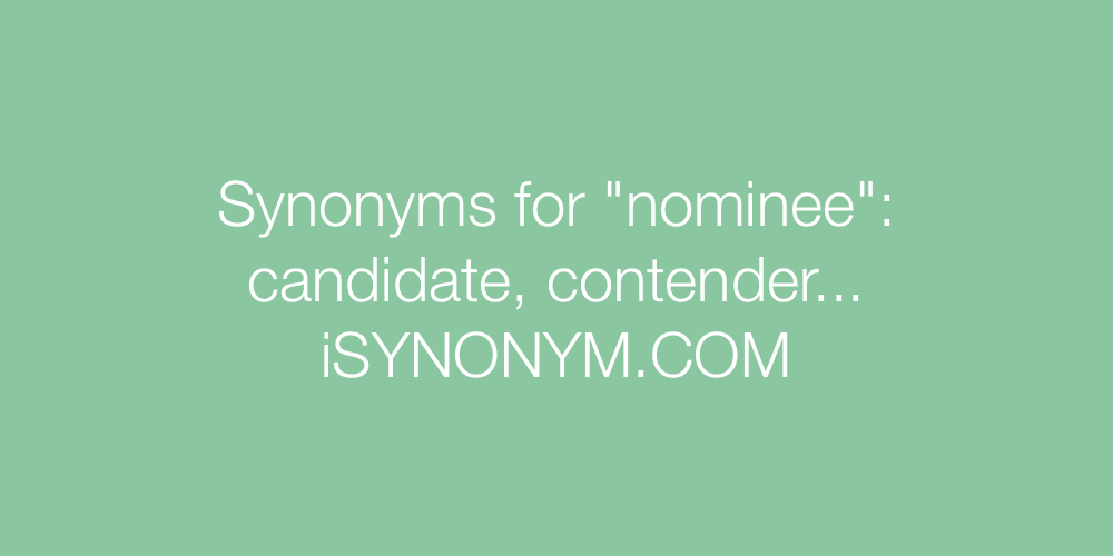 Synonyms nominee
