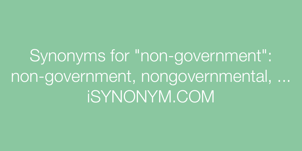 Synonyms non-government