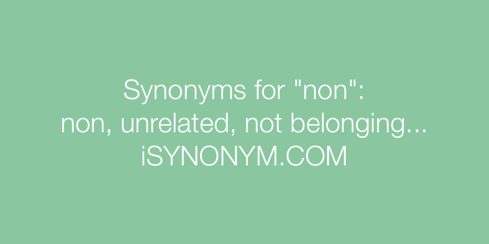 Synonyms non