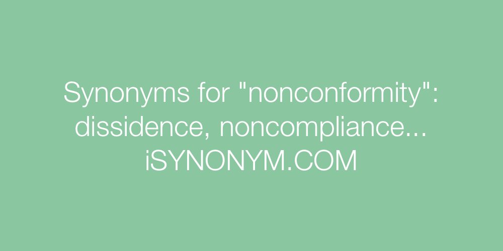 Synonyms nonconformity