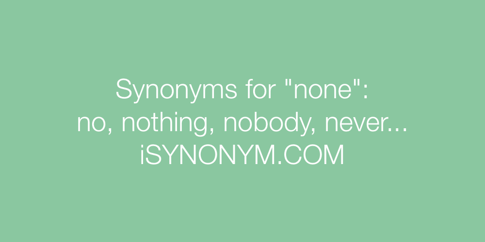 Synonyms none