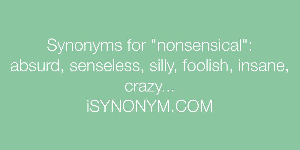 Synonyms nonsensical