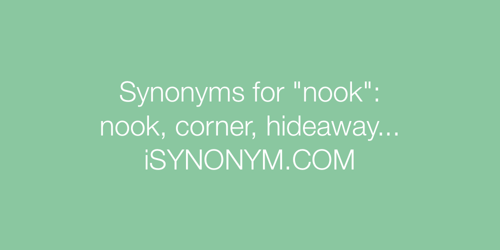 Synonyms nook