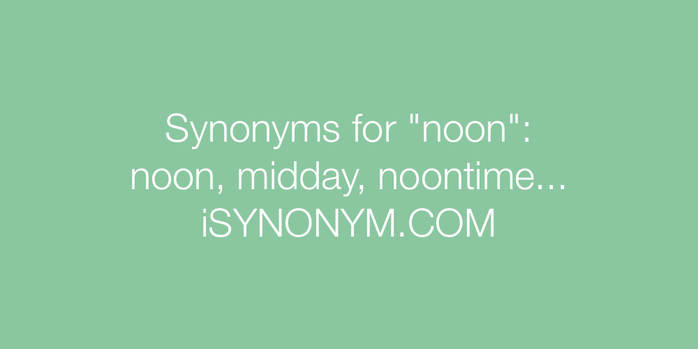 Synonyms noon