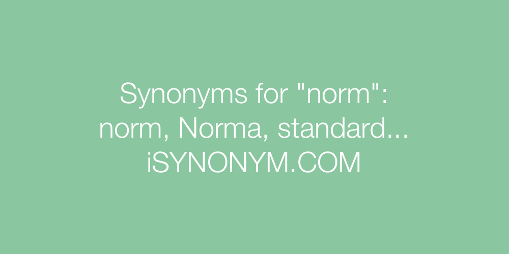 Synonyms norm