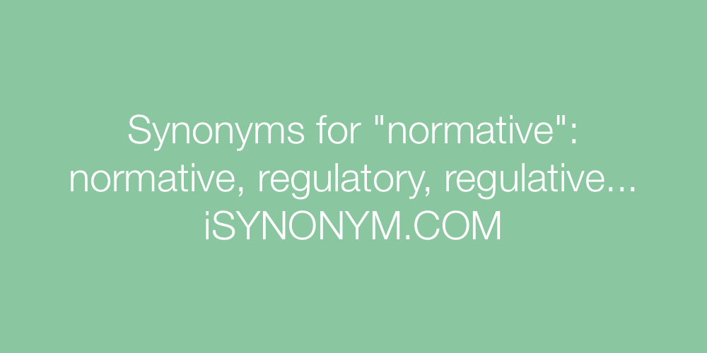 Synonyms normative