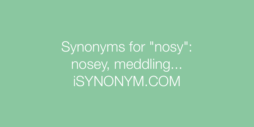 Synonyms nosy