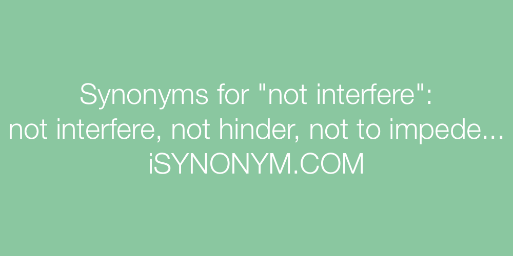 Synonyms not interfere