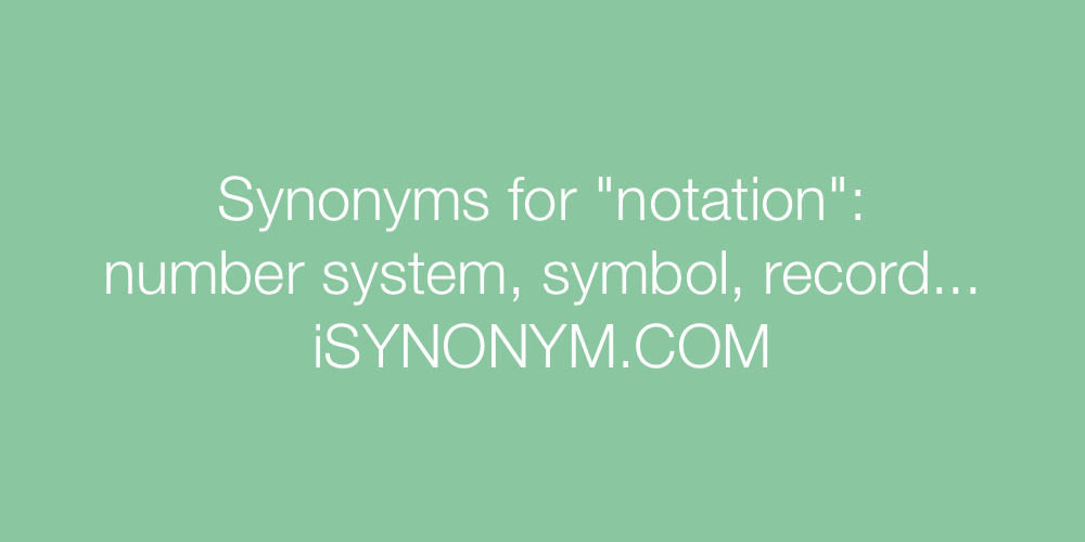 Synonyms notation
