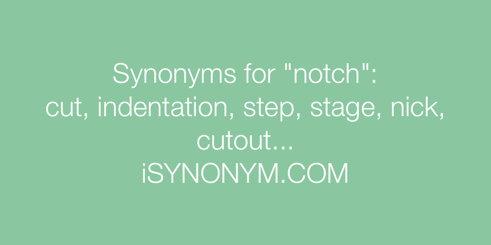Synonyms notch
