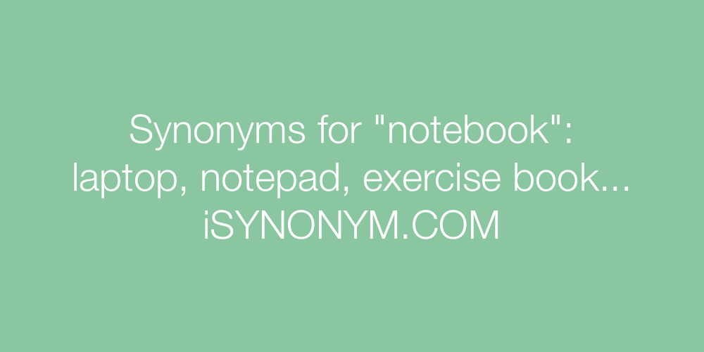Synonyms notebook