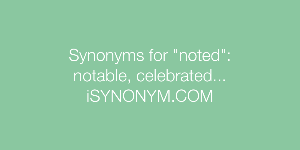 Synonyms noted