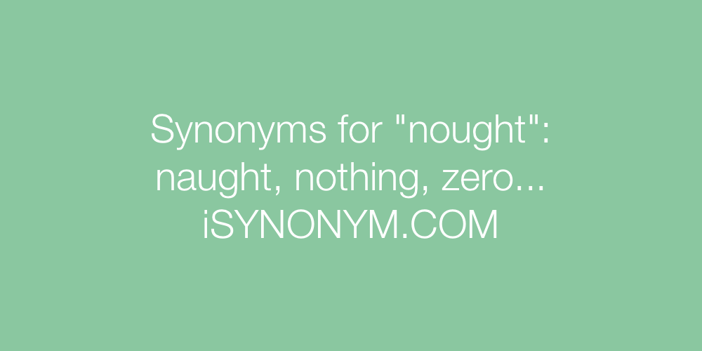 Synonyms nought